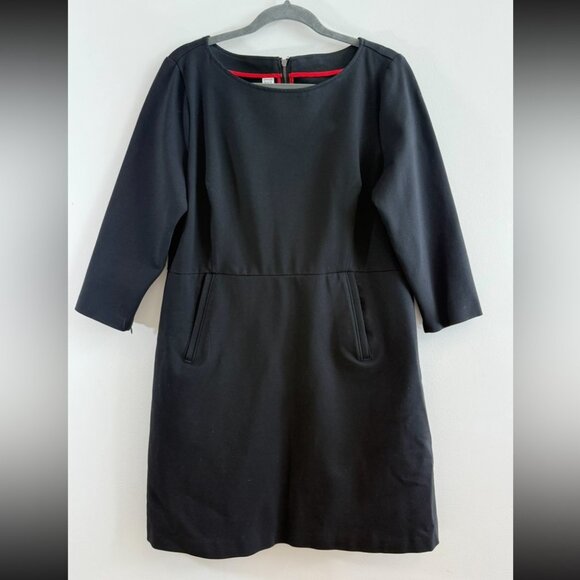 SPANX Perfect A-Line 3/4 Sleeve Black Career Office Dress - Picture 3 of 9